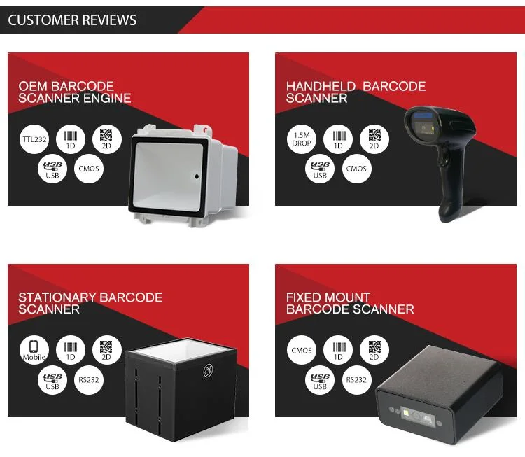 2D CMOS Fixed Mount Kiosk Ticket Function of Barcode Reader