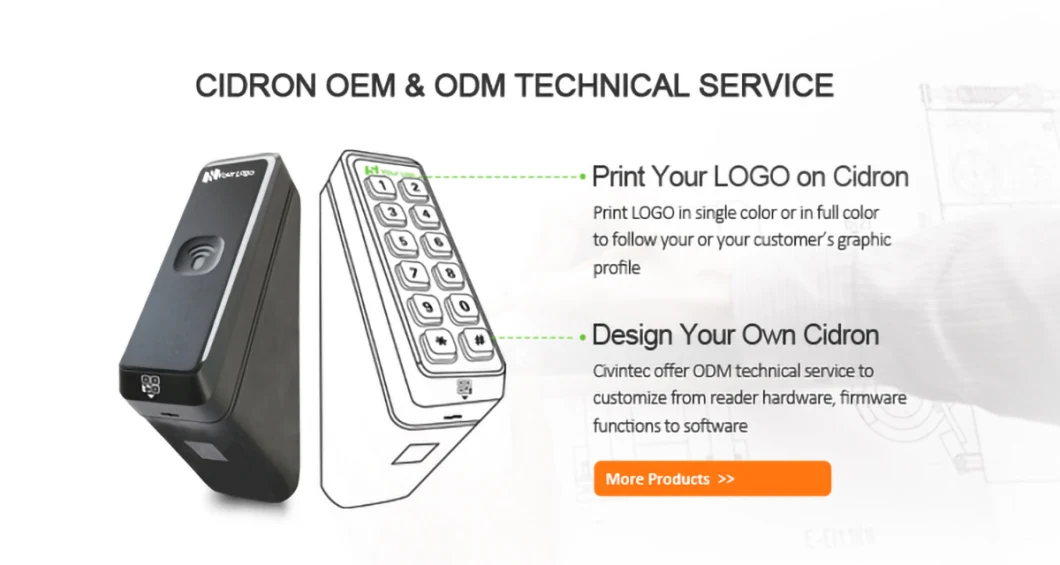 RFID Dual Frequency Code Access Card Bluetooth Qr Barcode Wiegand Reader